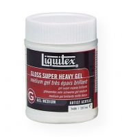 Liquitex 7408 Gloss Super Heavy Gel Medium 8 oz; Extremely thick, extra heavy body clear gel; Very dense with high surface drag for a stiff oil-like feel; Dries clear to translucent depending on thickness of the application; Very little shrinkage during drying time; Excellent adhesion for collage and mixed media; Extends paint, increases brilliance and transparency; Keeps paint working longer than other gel mediums; UPC 094376931532 (LIQUITEX7408 LIQUITEX-7408 ARTWORK) 