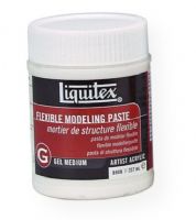 Liquitex 8908 Flexible Modeling Paste 8 oz; 100% polymer emulsion that dries more slowly than other modeling pastes to a hard yet flexible surface; Used to build three-dimensional forms and heavy textures on supports that may be subject to flexing or movement; Adheres to any non-oily, absorbent surface; When mixed with acrylic colors will act as a weak tinting white, while increasing thickness and rigidity; Shipping Weight 0.75 lb; UPC 094376945836 (LIQUITEX8908 LIQUITEX-8908 ARTWORK) 