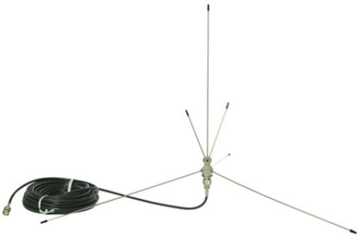 Listen Technologies LA-107 Ground Plane Remote Antenna (216 MHz); 57 (19 Wide, 38 Narrow) Channels; 1/4 Wave Length Antenna; 0 dB Unity Gain; 360 Beam Width; Range of up to 914 m/3000 ft.; 30.00