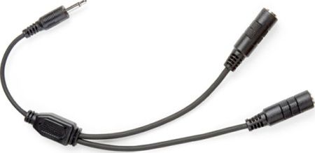 Listen Technologies LA-260 Microphone Y Input Cable, Black, Enables Two (2) Presenters to Use One (1) LT-700 Transmitter with Two (2) Separate Microphones, Has Two (2) Female Mono 3.5 mm Plugs That Merge to One (1) Male 3.5 mm Plug, Negligible Impedance (LISTENTECHNOLOGIESLA260 LA260 LA 260) 