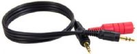 Listen Technologies LA-263 Line/Mic Y Input Cable; Auxiliary Input Cable For The LT-700 Portable RF Transmitter; Allows For Simultaneous Use Of A Microphone And A Line Level Audio Source; Input Any Line Level Audio Device Such As; CD, MP3, Smartphone, Etc.; Female 3.5 mm to Tip of Male 3.5 mm (TRS), Male RCA to Ring of Male 3.5 mm (TRS) (LISTENTECHNOLOGIESLA263 LA263 LA 263)  