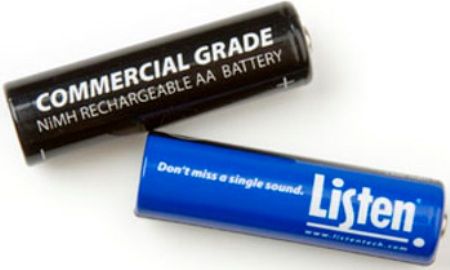 Listen Technologies LA-362 Rechargeable AA NiMH Batteries, Reliable NiMH Batteries that Offer Extended Life and Long-term Savings, Ideal for use with Listen Technologies Belt Pack Devices, Standard AA Size Batteries, Compatible with Drop-in Charging Cases, Includes Two (2) Batteries in Each Package (LISTENTECHNOLOGIESLA362 LA362 LA 362) 
