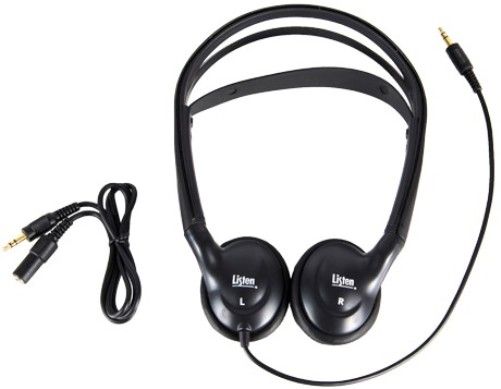 Listen Technologies LA-402 Universal Stereo Headphones, Dark Gray; 100 mW Max Power Input; 50 mW Rated Power Input; Frequency Response 20Hz - 20kHz; Impedance 32 ohm; Input Sensitivity 115 dB; Outstanding Stereo Sound Quality in a Comfortable Design; Dual-ear Eesign Reduces External Noise for Improved Performance (LISTENTECHNOLOGIESLA402 LA402 LA 402) 