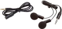Listen Technologies LA-405 Universal Stereo Ear Buds, Dark Gray, 30mW Max Power Input, 10mW Rated Power Input, Frequency Response 20Hz - 20kHz, Impedance 32 ohm, Input Sensitivity 82 dB, Dual-ear Design Provides True Stereo Sound with Reduced Interference From External Noises, Universal Design to Fit Large or Small Ears Comfortably (LISTENTECHNOLOGIESLA405 LA405 LA 405)  