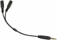 Listen Technologies LA-436 Microphone Input/Headphone Output Cable, Splits the ListenTALK Headset Jack Allowing an External Microphone Input and Headphone Output (TS to TRRS Mic Adapter) (LISTENTECHNOLOGIESLA436 LA436 LA 436)  