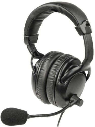 Listen Technologies LA-454 Headset 4 (Over Ears Dual with Boom Mic), Black; Increased Noise Isolation Thanks to a Dual, Over-the-ear Design; Built-in Boom Mic for Added Convenience; Ideal for Hands-free Communications in High-noise Environments; Electret Microphone Element; Unidirectional  Noise Cancelling Microphone Polar Pattern (LISTENTECHNOLOGIESLA454 LA454 LA 454) 