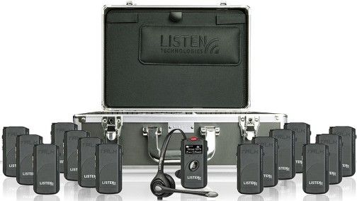 Listen Technologies LKS-10-A1 ListenTALK R16 System; Includes: (1) LK-1 ListenTALK Transceiver, (15) LKR-12 ListenTALK Receiver Basic, (16) LA-401 Universal Ear Speaker, (16) LA-445-BK Breakaway Lanyard, (1) LA-481 Docking Station Case 16 and (1) LA-452 Headset 2; Easy to Use; 1 Leader and 15 Participants; Expandable (LISTENTECHNOLOGIESLKS10A1 LKS10A1 LKS10-A1 LKS-10A1) 