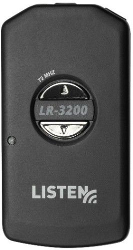 Listen Technologies LR-3200-072 Basic DSP RF Receiver (72 MHz), Black; Offering Best-In-Class Sensitivity And Sound; Integrated Neck Loop/Lanyard With DSP Loop Driver For An Enhanced T-Coil Listening Experience; Smallest Device Of Its Kind Makes It Easier To Wear And Use And For Venues To Dispense, Store And Maintain (LISTENTECHNOLOGIESLR3200072 LR3200072 LR3200-072 LR-3200072) 
