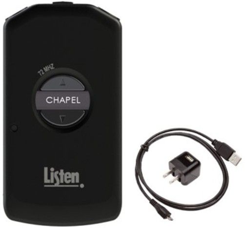 Listen Technologies MH-4200-072-P0 Meeting House Receiver Package; Includes MH-4200 Receiver And USB Charger; Ideal For Personal Use In Venues With Existing 72 MHz Assistive Listening Systems; Smallest Device Of Its Kind Makes It Easier To Wear, Use And Maintain (LISTENTECHNOLOGIESMH4200072P0 MH4200072P0 MH4200-072P0 MH-4200072-P0 MH-4200-072) 