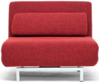 Wholesale Interiors LK06-1-D-06-RED Amiens Convertible Accent Chair/Bed in Red, Steel frame fabric convertible sofa/bed, Fill with Poly Foam, 2 position adjustable back, Convertible Chair that transform into a bed, 15 " H Seat height, 8.5" H Leg height, 10" H x 36" W x 77.5" D Converted into Bed (LK061D06RED LK06-1-D-06-RED LK06 1 D 06 RED LK061D06 LK06-1-D-06 LK06 1 D 06) 