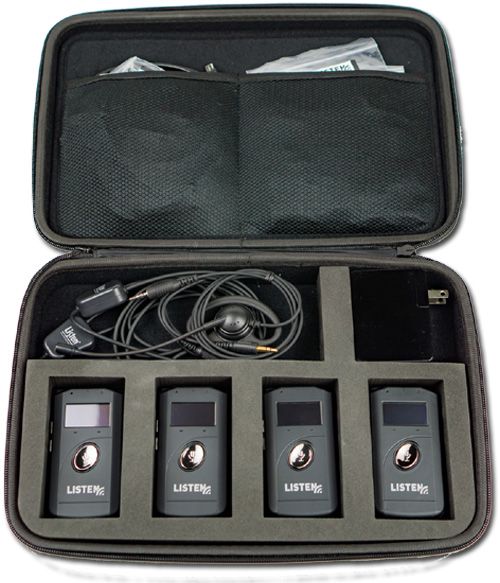 Listen Technologies LKS-4-A1 ListenTALK Portable 4-Person ADA Kit; Takes less than a minute to set up and use; Simple user interface (no channel surfing); Easily portable in small, compact case; Weight 3.7 lbs; (LISTENTECHNOLOGIESLKS4A1 LISTENTECHNOLOGIES LKS4A1 LISTEN TECHNOLOGIES LKS 4 A1 LKS-4-A1)