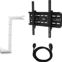 Level Mount LM55HDCC Tilt Large Flat Panel Mount Bundle, Fits Flat Panel TVs 26-57” and up to 200 Lbs., For Indoor/Outdoor use, UL Listed/Approved, A Level Mount Tilt TV Wall Mount, 10’ HDMI cable and 10’ Cord cover included, eliminates wires from dangling, can be painted match any decor, 15° Tilt position, UPC 785014014211 (LM-55HDCC LM 55HDCC LM55-HDCC LM55 HDCC) 