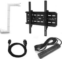 Level Mount LM55HDPS Tilt Large Flat Panel Mount Bundle, Fits Flat Panel TVs 26-57” and up to 200 Lbs., For Indoor/Outdoor use, UL Listed/Approved, A Level Mount Tilt TV Wall Mount, 6 Plug Power Surge, 10’ HDMI cable and 10’ Cord cover included, eliminates wires from dangling, can be painted match any decor, UPC 785014014228 (LM-55HDPS LM 55HDPS LM55-HDPS LM55 HDPS) 