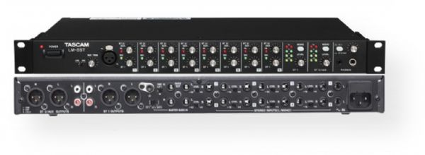 Tascam LM-8ST One-Space Rackmountable Line Mixer, 8 stereo channel / 4-buss line mixer, (8) stereo 1/4