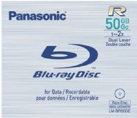 Panasonic LM-BR50DE Single-sided 50GB, Dual-layer Recordable ("write once") Blu-ray Disc, 1x - 2x Recording Speed, No Rewritable, Full-size jewel case (LMBR50DE LM BR50DE LM-BR50D LM-BR50) 