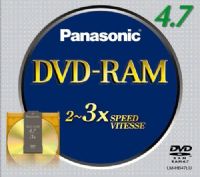 Panasonic LM-HB47LU Rewritable, 3x-Speed, Single-sided DVD-RAM Disc for Data, Recordable DVD-RAM Drives for Computers Formatted for, version 2.1/3x High-Speed Series, 3x Recording Speed, Cartridge with single-sided disc that can be removed Data Capacity: 4.7GB Type 2, About 1 hour High Picture Quality Recording Mode-XP, About 2 hour Standard Recording Mode-SP (LM HB47LU  LMHB47LU) 