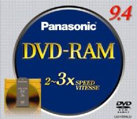 Panasonic LM-HB94LU 3x-Speed, Double-sided (9.4GB/Removable-cartridge) DVD-RAM Disc for Data (LMHB94LU LM HB94LU LMHB94 LM-HB94) 