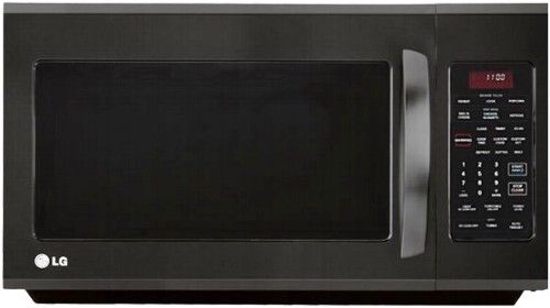 LG LMV2015SB Over the Range Microwave with Warming Lamp, Smooth Black, 2.0 cu. ft. Oven Capacity