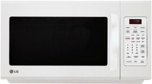 LG LMV2015SW Over the Range Microwave with Warming Lamp, Smooth White, 2.0 cu. ft. Oven Capacity, 1100 Watts, 400 CFM Exhaust Fan, Sensor Cooking, Contoured Design, Electronic Controls, QuietPower Ventilation System, DDS Turntable Type, 14.2