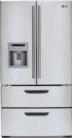 LG LMX25964ST Large Capacity 4 Door French Door Refrigerator with Ice & Water Dispenser, Premium Stainless Steel Finish, 24.7 cu.ft. Capacity, Double Freezer Drawers, French Door Refrigerator with Self-Contained Ice System, Contoured Doors with Matching Commercial Handles, Hidden Hinges, Premium LED Interior Light, UPC 048231783835 (LMX-25964ST LMX 25964ST LMX25964-ST LMX25964) 