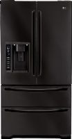 LG LMX25981SB Four Door French Door Refrigerator with Ice and Water Dispenser, Smooth Black, 24.7 Cu.Ft. Total Capacity, French Door refrigerator with self-contained Ice System and 2 Bottom Freezer Drawers, Matching Commercial Handles, Contour Doors with Hidden Hinges, Matching Commercial Handles, UPC 048231782692 (LMX-25981SB LMX 25981SB LMX25981S LMX25981) 
