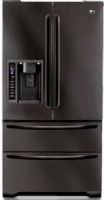 LG LMX25985SB Four Door French Door Refrigerator with Ice and Water Dispenser, Smooth Black, 24.7 cu.ft. Ultra Capacity, French Door Refrigerator with Self-Contained Ice System and 2 Bottom Freezer Drawers, Contoured Doors with Matching Commercial Handles, Hidden Hinges, Premium LED Interior Light, 3 Slide-Out, UPC 048231782692 (LMX-25985SB LMX 25985SB LMX25985S LMX25985) 