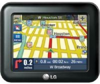 LG LN835 Portable GPS Digital Navigator System with Bluetooth, 3.5" touchscreen (320x240 pixels), 4 million points of interest, 2GB internal flash memory preloaded with maps of the U.S. and Canada, Text-to-speech technology lets voice prompts announce road names over the built-in speaker (in English, French, or Spanish), Digital photo viewer (LN-835 LN 835) 