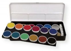 Finetec LO 24 Watercolor Paint 2 Color Set; Imported from Germany, these watercolors are made from high quality artists pigments; Packaged in a durable metal and plastic box, with replaceable pans; Non toxic; Colors vary; Choose from either opaque or transparent colors each available in sets of 12 or 24; UPC 426011119362 (LO 24 LO24 LO-24 WATERCOLOR-LO24 FINETECLO24 FINETEC-LO24) 