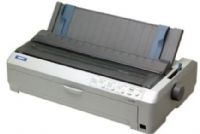 Epson LQ-2090 B/W Dot-matrix printer, Wired Connectivity Technology, Parallel, USB Interface, 15 cpi B&W Max Resolution, EPSON ESC/P 2, IBM PPDS Language Simulation, 128 KB Max RAM Installed, Envelopes, plain paper, continuous forms Media Type, 1 x manual load - 1 rolls - Roll - 8.5 in Media Feeders, 5 Max Sheets in Multi-Part Form, Power supply - internal Power Device, 20,000 hours MTBF, AC 120/230 Voltage Required (LQ 2090 LQ2090) 