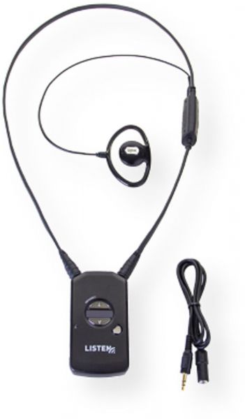 Listen Technologies LR-5200-IR-P1 Advanced Intelligent DSP IR Receiver Package 1; Complete with IR receiver, integrated neck loop/lanyard, and a universal ear speaker, the LR-5200-IR-P1 package offers a quick and convenient way to order the equipment you need to expand your IR assistive listening system; UPC LISTENTECHNLOGIESLR5200IRP1 (LR5200IRP1 LR-5200IRP1 LR42-00IRP1 LR5200-IRP1 LRLR5-200IRP1 LISTENTECHLR5200IRP1 LISTENTECH-LR5200IRP1)