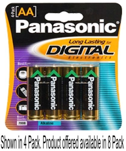 Panasonic LR-6GA/8B 8 Pack High Capacity AA Digital Alkaline Batteries (LR6GA8B LR-6GA8B LR6GA-8B LR-6GA LR6GA) 