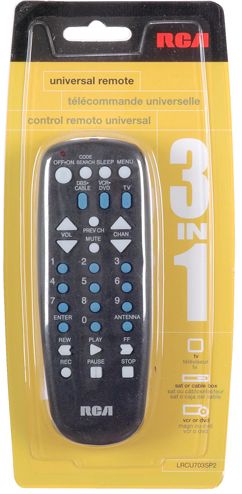RCA LRCU703SP2 Universal Remote Control, 3-In-1 TV, DVD/VCR, CBL/SAT (LRCU-703SP2 LRCU 703SP2 LRCU703-SP2)