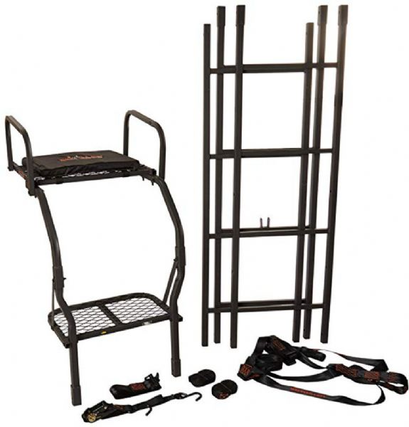 Big Game LS0100 Warrior Pro Ladderstand; Lightweight and a staple to simplicity; Standing tall at 16', this Big Game Bronze Series Ladder stand is for the driven, keeping you focused on the hunt;  Boasting a 19
