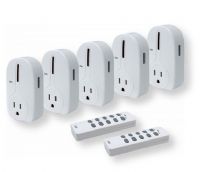 Seco-Larm LS-525A-14Q Wireless Outlet Controller Set of 5 Wireless Outlets and 2 Remotes, White; UPC Not Available (SECOLARMLS525A14Q SECOLARM LS-525A-14Q SECOLARM LS525A-14Q SECOLARM LS 525A 14Q SECOLARM LS525A14Q SECOLARM LS/525A/14Q) 
