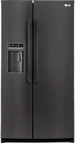 LG LSC27914SB Side-By-Side 26.5 cu.ft.Refrigerator with Ice and Water Dispenser, Smooth Black, 16.2 cu.ft. Refrigerator Capacity, 10.2 cu.ft. Freezer Capacity, Contoured Doors with Matching Handles, Hidden Hinges, 2 Slide-Out, 1 Fixed Spill Protector, Tempered Glass Shelves, 4 Door Baskets (3 Adjustable Gallon Size) and Dairy Corner, UPC 048231783378 (LSC-27914SB LSC 27914SB LSC27914S LSC27914)