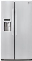 LG LSC27914ST Side-By-Side 26.5 cu.ft. Refrigerator with Ice and Water Dispenser, Stainless Steel, 16.2 cu.ft. Refrigerator Capacity, 10.2 cu.ft. Freezer Capacity, Contoured Doors with Matching Handles, Hidden Hinges, 2 Slide-Out, 1 Fixed Spill Protector, Tempered Glass Shelves, 4 Door Baskets (3 Adjustable Gallon Size) and Dairy Corner, UPC 048231783347 (LSC-27914ST LSC 27914ST LSC27914S LSC27914) 