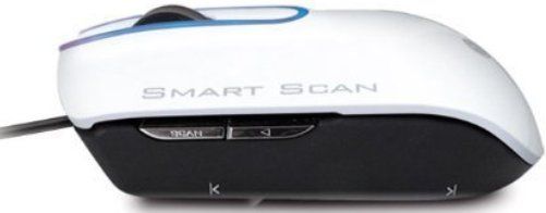 LG LSM-100W SmartScan Portable Mouse Scanner, White; 3 buttons + 2 buttons (scan & backward); Adjustable up to 320dpi (320/200/100); Scan any size up to A3 or just scan a select area on a large sheet of paper; Pixel Size 640x300 pixels @ 30Hz; Save Format JPEG/TIFF/PNG/BMP/XLS/DOC/PDF; Contrast Control/Brightness Control/Zoom in and out/Resizable/Auto rotation Edit; UPC 048231303392 (LSM100W LSM 100W LS-M100W)