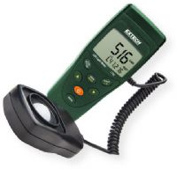 Extech LT40-NIST LED Light Meter with NIST compliance; Measure white LED and Standard Lighting in Lux or Foot Candle Fc units; Built in sensor with protective cover; 4000 count LCD display; Cosine and color corrected measurements; Min Max Average and Auto Power Off; Complete with 2 AAA batteries, and pouch; Dimensions: 5.2 x 1.9 x 1 in.; Weight: 1 pounds; UPC: 793950471142 (LT40NIST LT40-NIST LT-40-NIST EXTECHLT40NIST EXTECH-LT40NIST EXTECH-LT40-NIST) 
