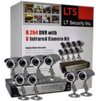 LTS LTD08HTDK Digital Video/Audio Recorder with 1/4" 3.6mm Fixed Lens CCD Cameras, Pre-Installed 500GB SATA Hard Drive, Remote View via 3G Phone- Windows Mobile and Symbian, Email Alert and Day-Light Saving Time, H.264 Compression, BNC 8-Channel Inputs Video Input, BNC x 2 and VGA Video Output, RCA 8-Channel Inputs/ 1-Channel Outputs Audio I/O, RS-485 PTZ Control, RJ45, TCP/IP Network Interface, 3.6mm Fixed Lens, 400TVL Cameras Resolution (LTD-08HTDK LTD 08HTDK LTD08 HTDK LTD08-HTDK) 