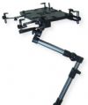 Bracketron LTM-MS-525 Universal Vehicle Laptop Mount; Silver; Mounts to passengers side seat bolt with universal seat bolt kit; Can be removed from your vehicle in seconds; Heavy duty locking joints adjust for the best viewing angle; Telescoping lower arm extends from 13" to 21"; UPC 874688001167 (LTM-MS-525 LTMMS525 LTMMS525LAPTOP LTMMS525-LAPTOP LTMMS525MOUNT LTMMS525-MOUNT) 