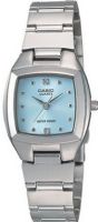 Casio LTP2046A-2A Women's Crystal Accented Bracelet Watch, Mineral Dial window material type, Stainless-steel Case material and Band material, Womens-standard Band length, Blue Dial color, Stainless-steel Bezel material (LTP2046A-2A LTP2046A 2A LTP2046A2A LTP2046A) 