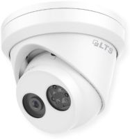LTS CMIP3342W-28M Platinum Series Turret Network IP Camera, 4 MP, 2688x1520 at 30fps, 2.8mm, White Color; 4MP High Definition; Up to 2688x1520@30fps; 2.8mm Fixed Lens; 0.018 Lux @ F1.6; Matrix IR 2.0, IR Range up to 100 feet; H.265, H.265+, H.264, H.264+ Ready; True WDR 120dB; IP67; MicroSD Slot up to 128GB; DC 12V, PoE; Dimensions 5.01" x 3.78"; Weight 1.3 lbs (LTSCMIP3342W28M LTS-CMIP3342W28M CMIP3342W28M CMIP-3342W28M CMIP-3342W-28M) 