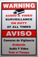 LTS LTSIGNA Plastic CCTV Security Warning Sign 18 X 12 Inches, Environmentally Safe Product and Weather Resistance, Text: Audio & Video Surveillance on Duty at All Times (LT-SIGNA LT SIGNA LTS-IGNA) 