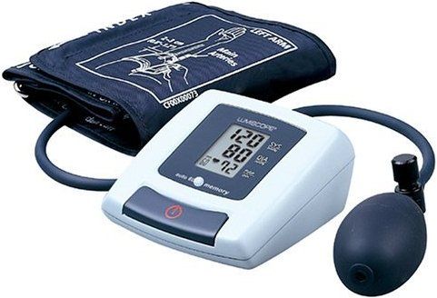 Lumiscope 1100 Semi-Automatic Inflation Upper Arm Blood Pressure Monitor, 60 Memory Recall (LUMISCOPE1100, LUM1100, 038673011009)