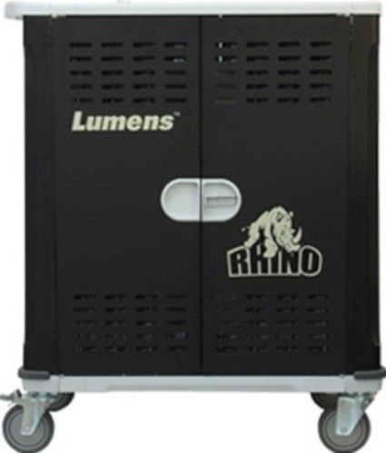 Lumens 9400081-50 Model CT-C50 Rhino Charging Cart; Securely stores and charges up to 42 portable devices simultaneously; Energy-efficient, smart charging system with scheduled timer and status display; Two conveniently located external USB outlets for easy charging of instructors tablet and handheld devices; EAN 0842183001715 (LUMENSCTC50 940008150 9400081 50 CTC50 CT C50 CTC-50)