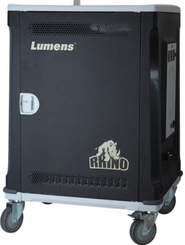 Lumens 9400083-50 Model CT-S30 Rhino Sync and Charging Cart; Securely stores, charges, and syncs up to 32 tablets via USB; Energy-efficient, smart charging system; Two conveniently located external USB outlets for charging instructors tablet and handheld device; Three external power outlets; Smooth working surface; EAN 0842183001746 (LUMENSCTS30 940008350 9400083 50 CTS30 CT S30 CTS-30)