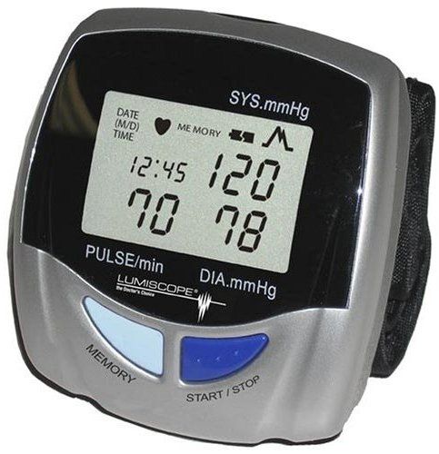 Lumiscope 1143 Automatic Wrist Blood Pressure Monitor, Quick Read Techology detects your blood pressure with the touch of a button, which reduces measurement time significantly and decreases patient discomfort, 85 Memory Recall, Large LCD Display, Fits Wrist Sizes 5.3 ~ 7.6, Auto shut-off (LUMISCOPE1143 LUMISCOPE-1143)