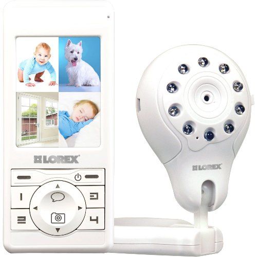 Lorex LW2003 LIVE snap Video Baby Monitor, Compact, rechargeable camera and video monitor, Snap, store and share with microSD recording, 2-Way audio communication, See baby at all times with automatic night vision, Secure, interference free, long range digital signal, High contrast, super bright 2.4 color LCD, Transmission Power 18dBm, UPC 778597200300 (LW-2003 LW 2003)