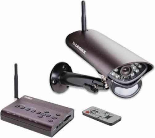 Lorex LW2301 Digital Wireless Quad Surveillance System with Built-in Video Recorder and Indoor/Outdoor Motion Camera with 1-way Audio, Night viewing up to 40ft (12m), Up to 150ft indoor/450ft outdoor wireless range, Built-in Video Recorder with SD memory card slot, Includes SD memory card and supports up to 16GB size, UPC 778597023015 (LW-2301 LW 2301)