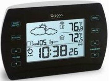 Oregon Scientific LWB2152510313001 model BARM699A Alarm Clock with Weather Forecast, Touch-Controlled AM/FM Radio Alarm Clock with Weather Forecast and Radio Controlled Atomic Time  (LWB-2152510313001    LWB   2152510313001  BARM-699A      BARM  699A)